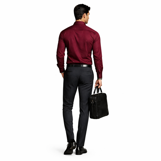 Men’s Ankle Fit Work Trousers – Rose Wood