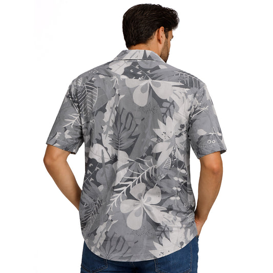 Men’s Slim Fit Cuban collar Casual Shirt – Grey
