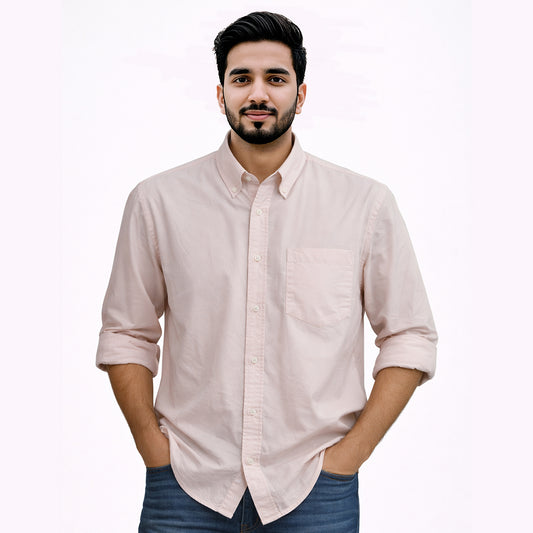 Men’s Slim Fit Stipes Formal Shirt – White