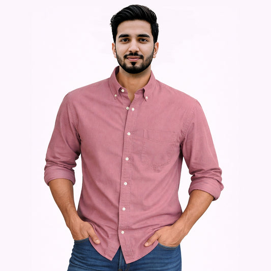Men’s Tailored Fit Linen Casual Shirt – Black