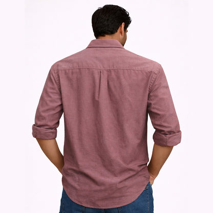Men’s Tailored Fit Linen Casual Shirt – Black